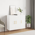 Sideboard Weiß 90x34x80 cm Holzwerkstoff
