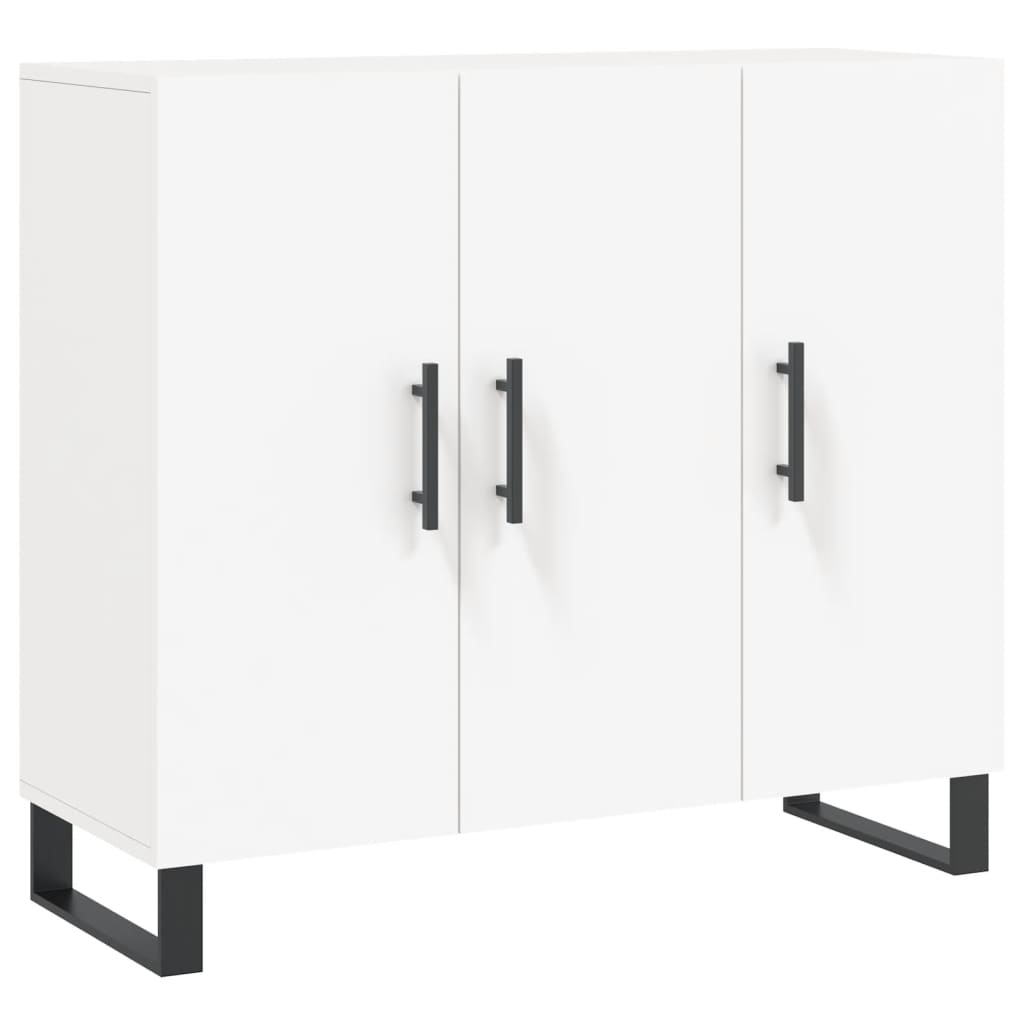 Sideboard Weiß 90x34x80 cm Holzwerkstoff