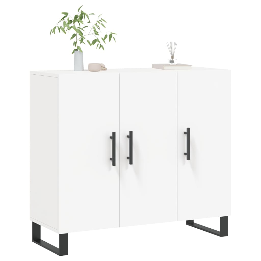 Sideboard Weiß 90x34x80 cm Holzwerkstoff