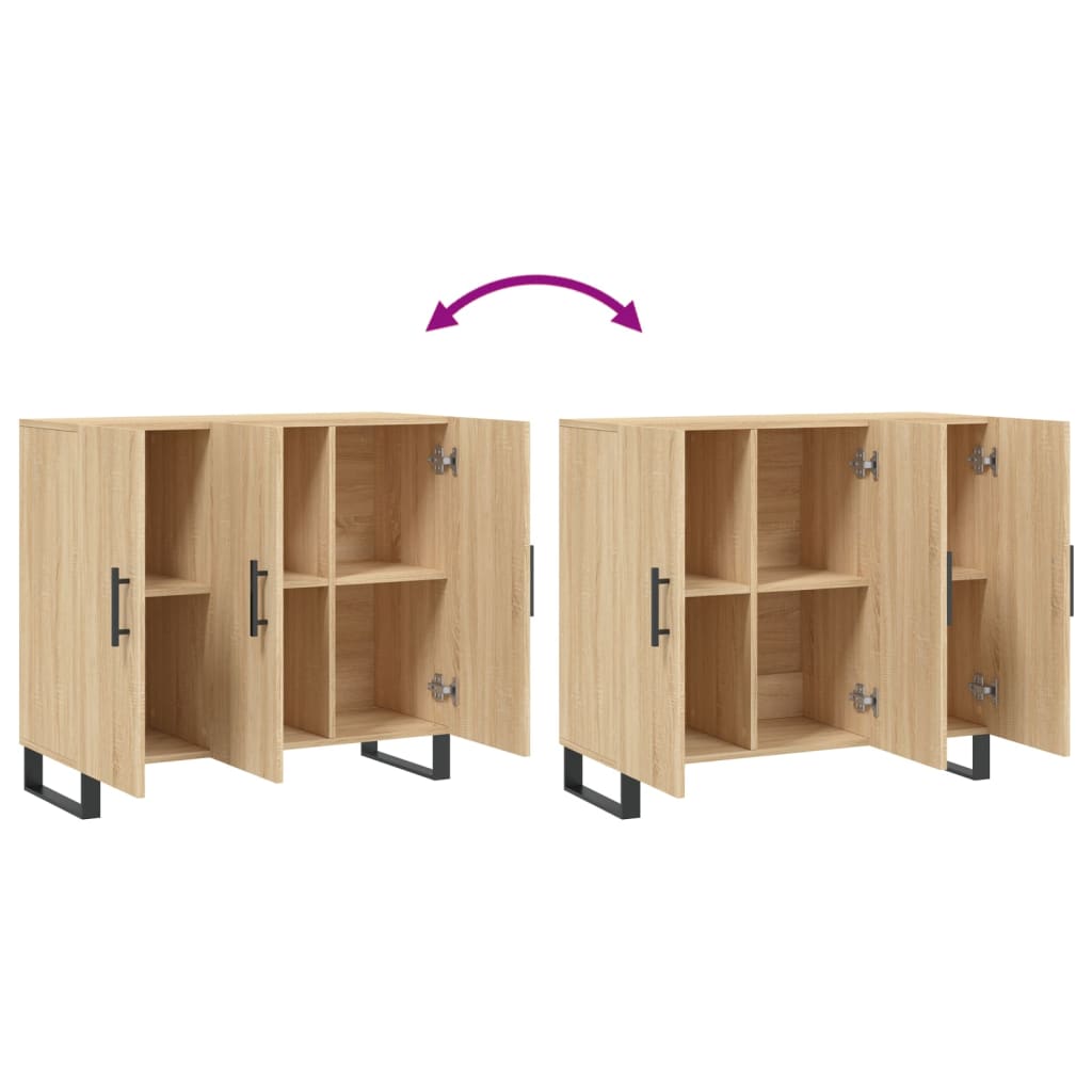 Sideboard Sonoma-Eiche 90x34x80 cm Holzwerkstoff