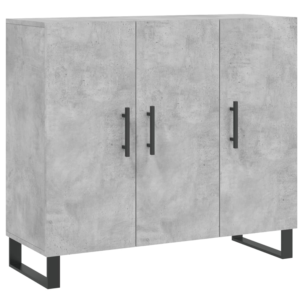 Sideboard Betongrau 90x34x80 cm Holzwerkstoff