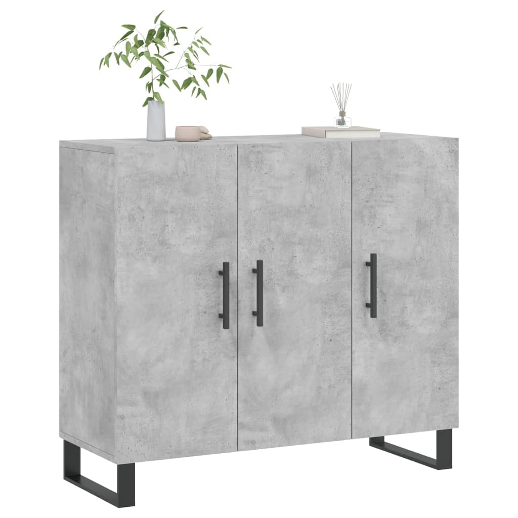 Sideboard Betongrau 90x34x80 cm Holzwerkstoff