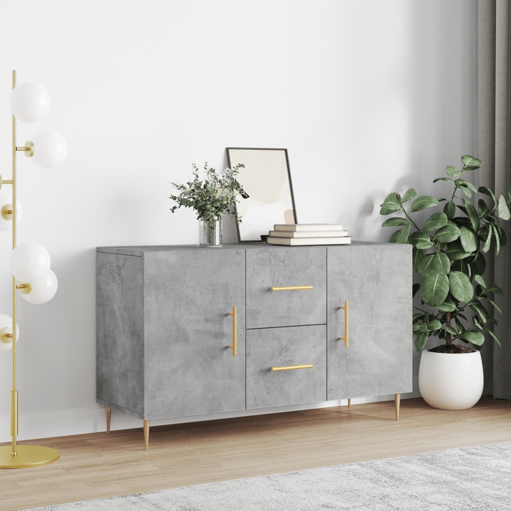 Sideboard Betongrau 100x36x60 cm Holzwerkstoff