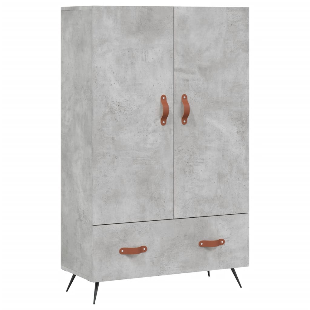 Highboard Betongrau 69,5x31x115 cm Holzwerkstoff