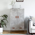 Highboard Betongrau 69,5x31x115 cm Holzwerkstoff