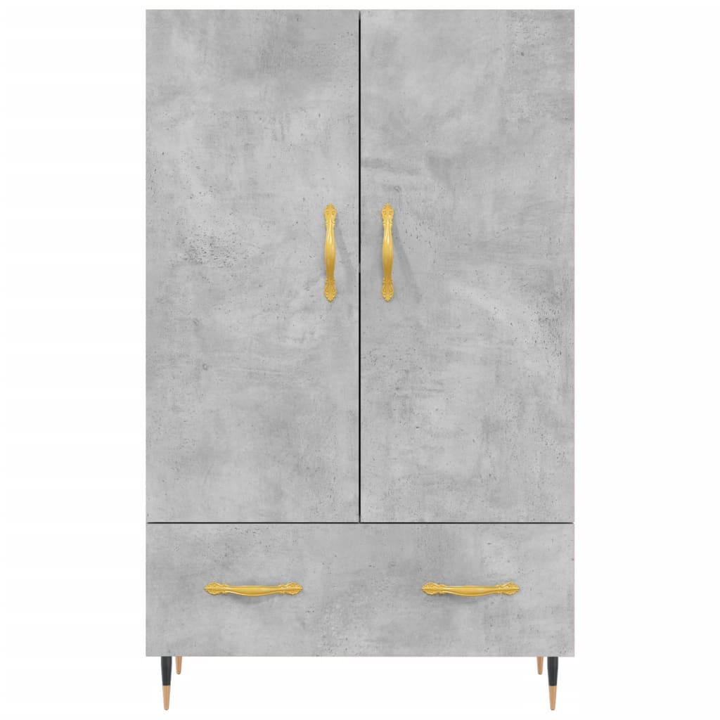Highboard Betongrau 69,5x31x115 cm Holzwerkstoff