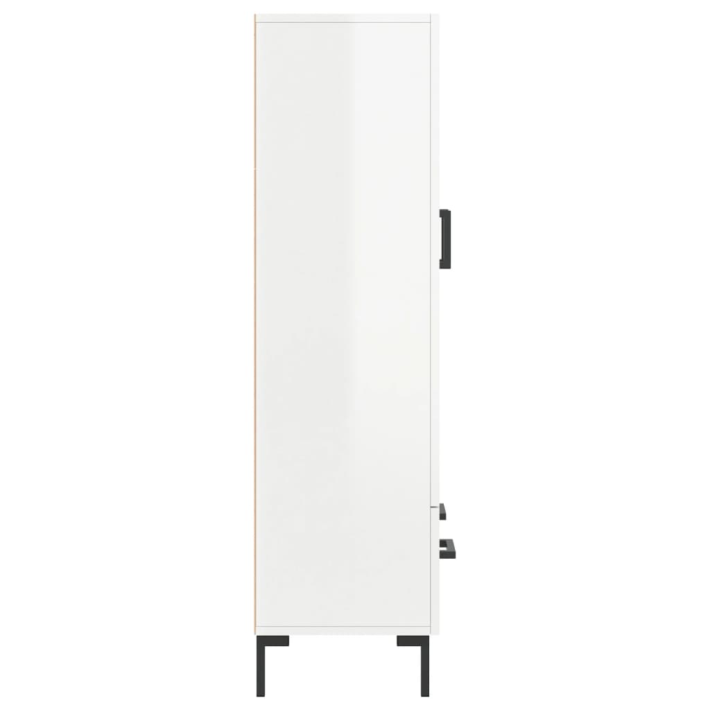 Highboard Hochglanz-Weiß 69,5x31x115 cm Holzwerkstoff