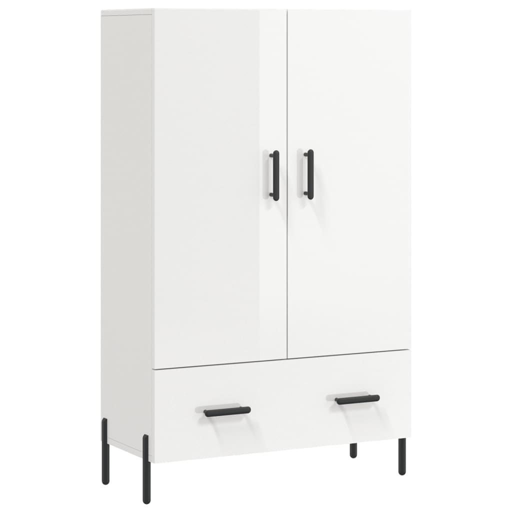 Highboard Hochglanz-Weiß 69,5x31x115 cm Holzwerkstoff