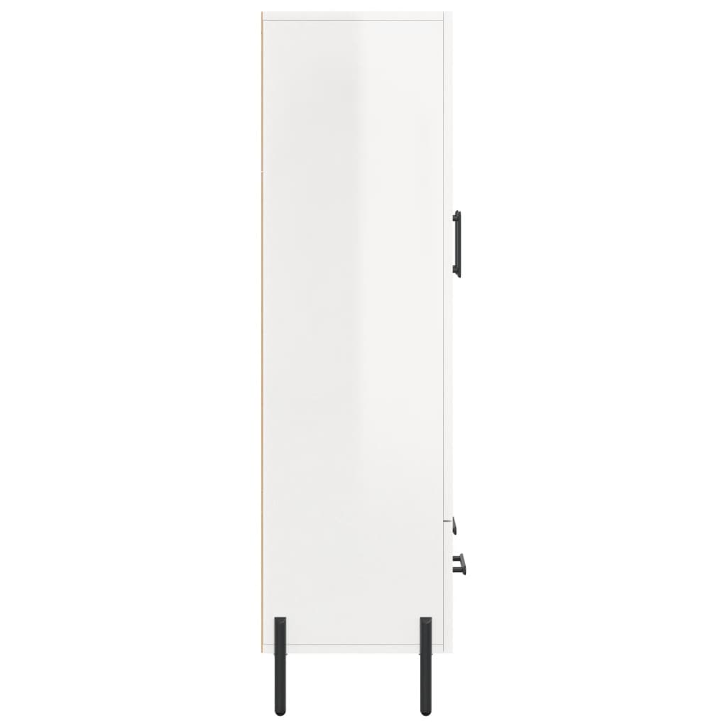 Highboard Hochglanz-Weiß 69,5x31x115 cm Holzwerkstoff