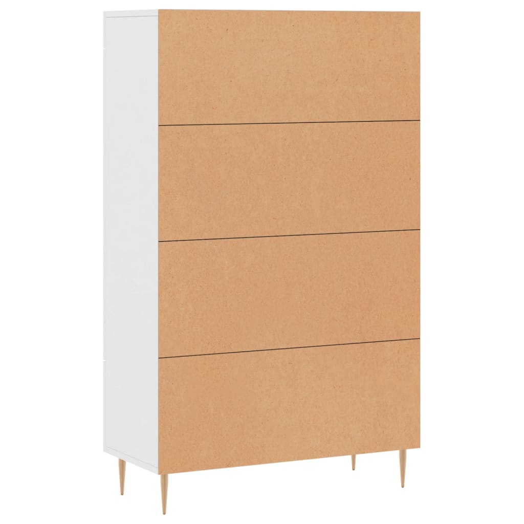 Highboard Weiß 69,5x31x115 cm Holzwerkstoff