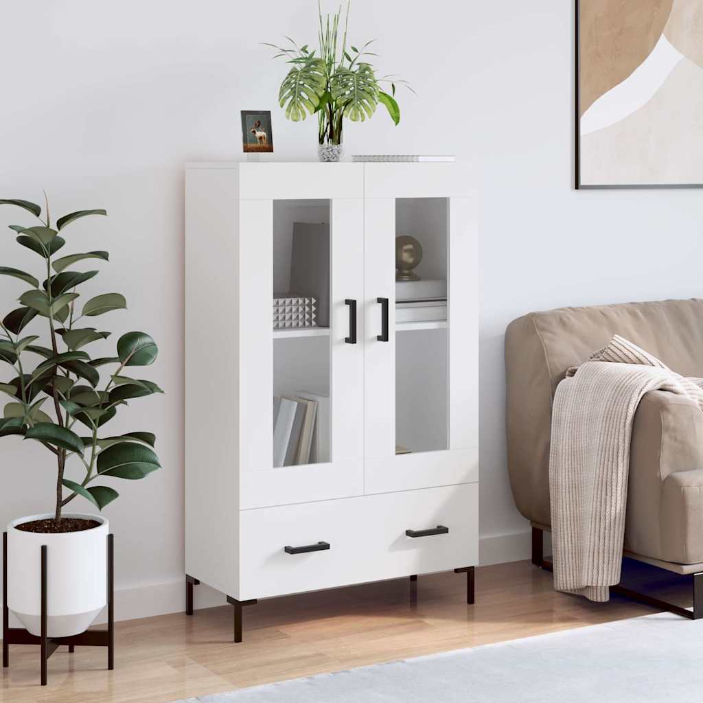 Highboard Weiß 69,5x31x115 cm Holzwerkstoff