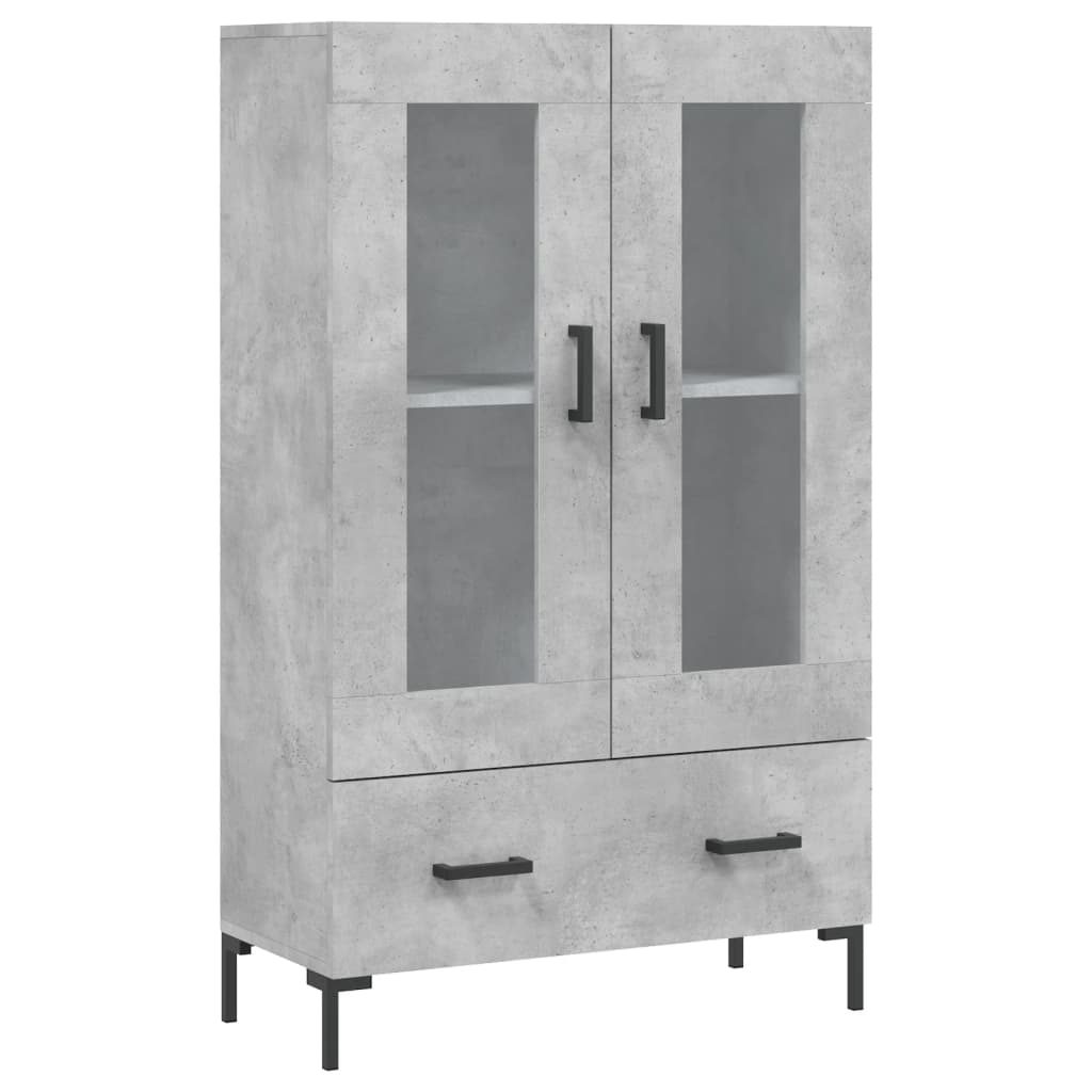 Highboard Betongrau 69,5x31x115 cm Holzwerkstoff