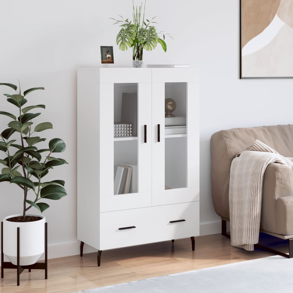 Highboard Weiß 69,5x31x115 cm Holzwerkstoff