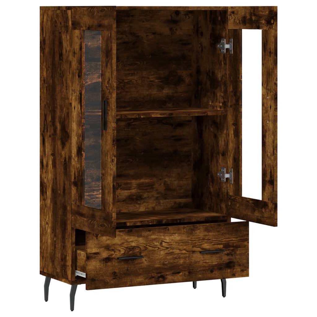 Highboard Räuchereiche 69,5x31x115 cm Holzwerkstoff