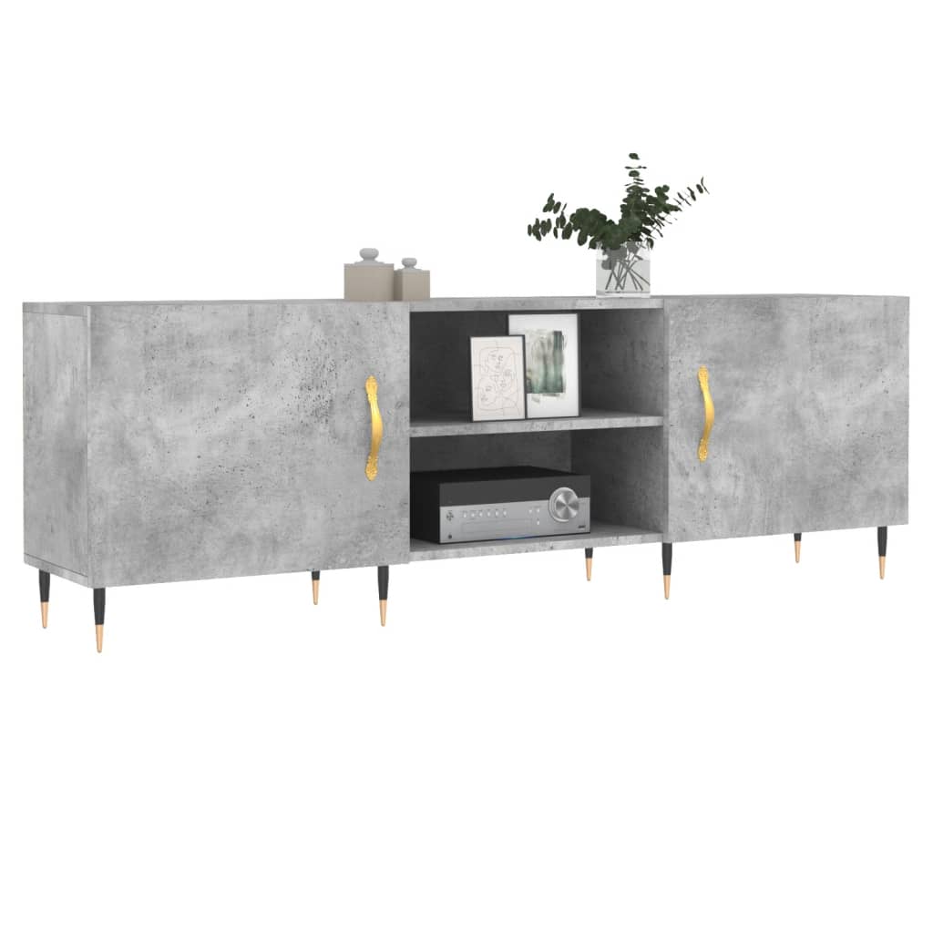 TV-Schrank Betongrau 150x30x50 cm Holzwerkstoff