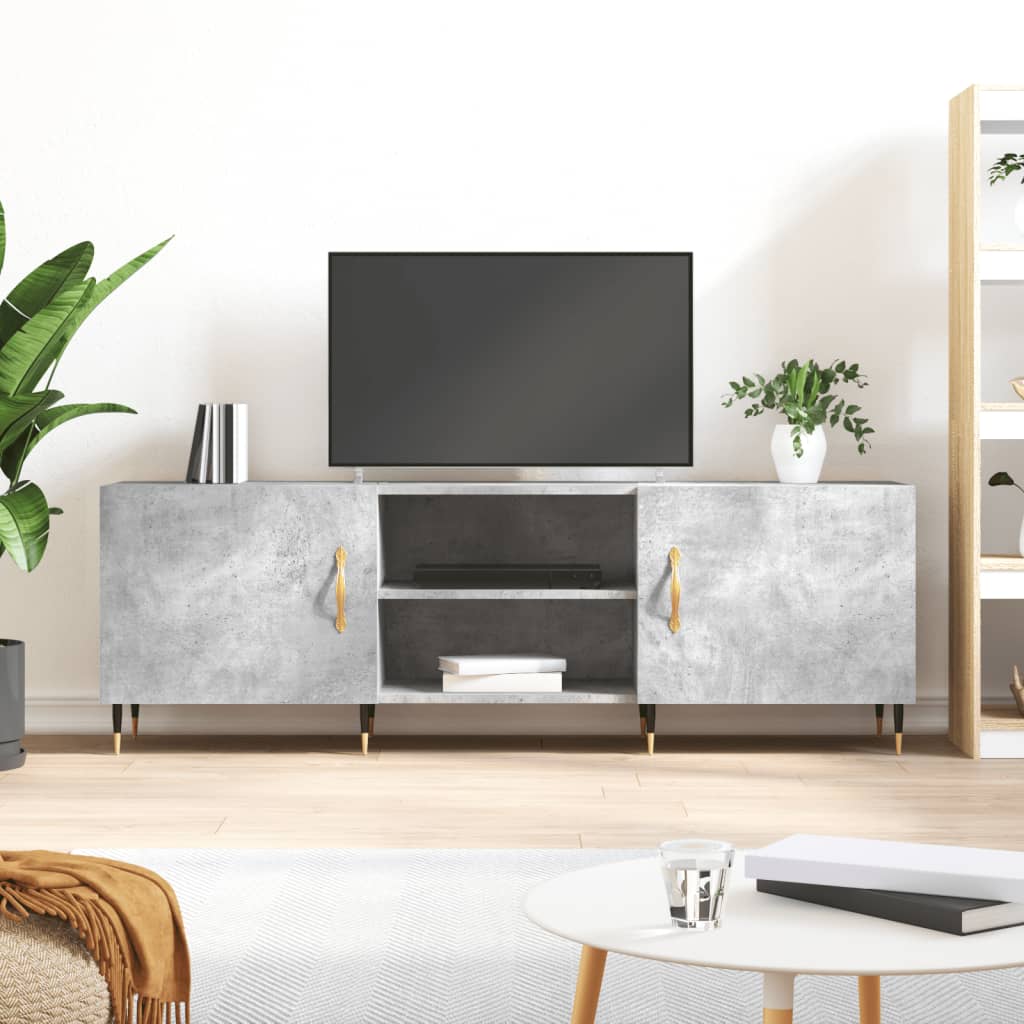 TV-Schrank Betongrau 150x30x50 cm Holzwerkstoff
