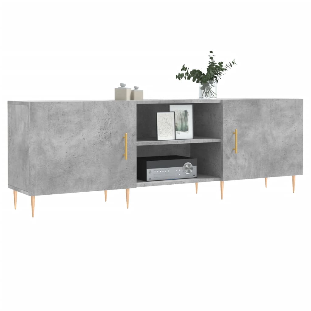 TV-Schrank Betongrau 150x30x50 cm Holzwerkstoff