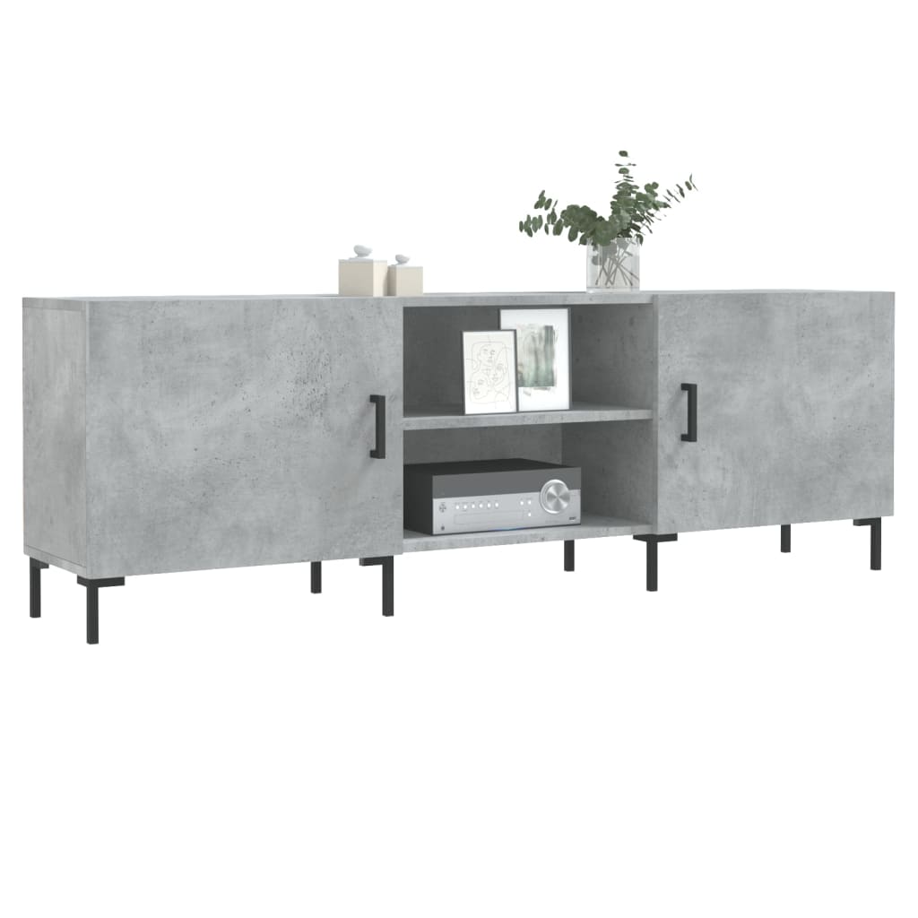 TV-Schrank Betongrau 150x30x50 cm Holzwerkstoff