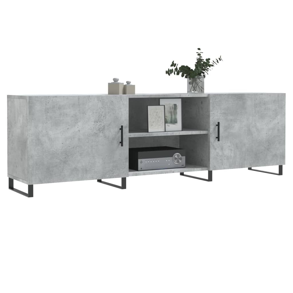 TV-Schrank Betongrau 150x30x50 cm Holzwerkstoff