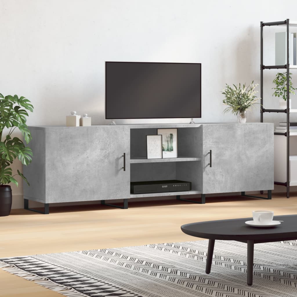 TV-Schrank Betongrau 150x30x50 cm Holzwerkstoff