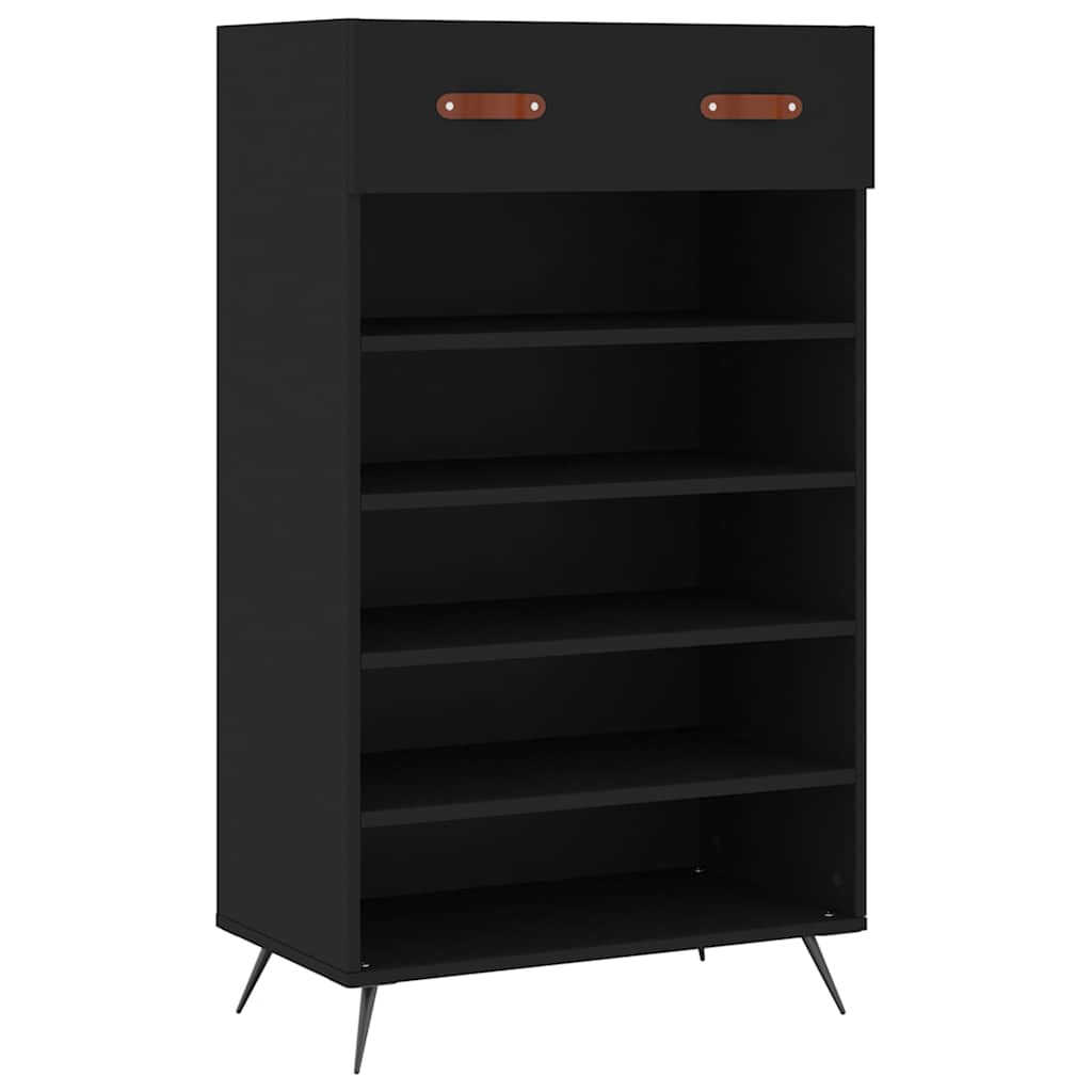 Schuhschrank Schwarz 60x35x105 cm Holzwerkstoff