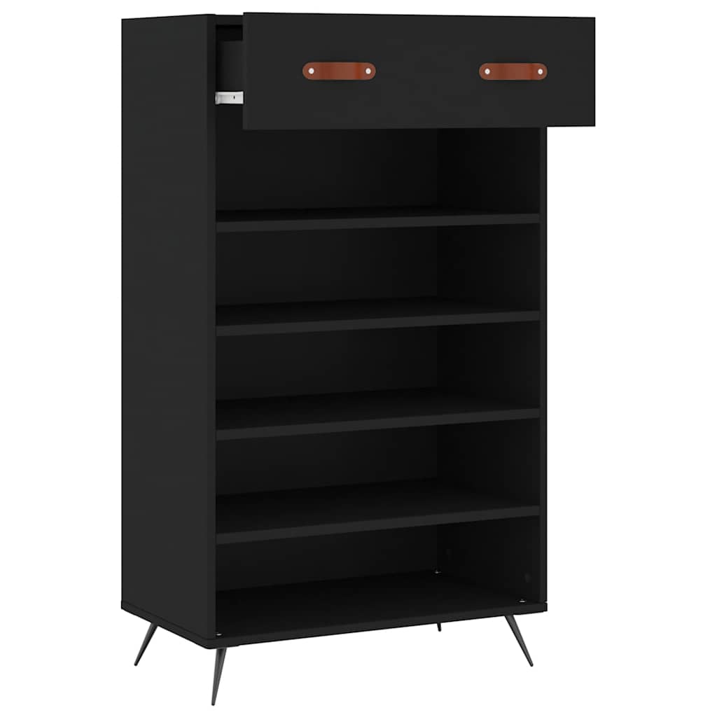 Schuhschrank Schwarz 60x35x105 cm Holzwerkstoff