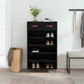 Schuhschrank Schwarz 60x35x105 cm Holzwerkstoff