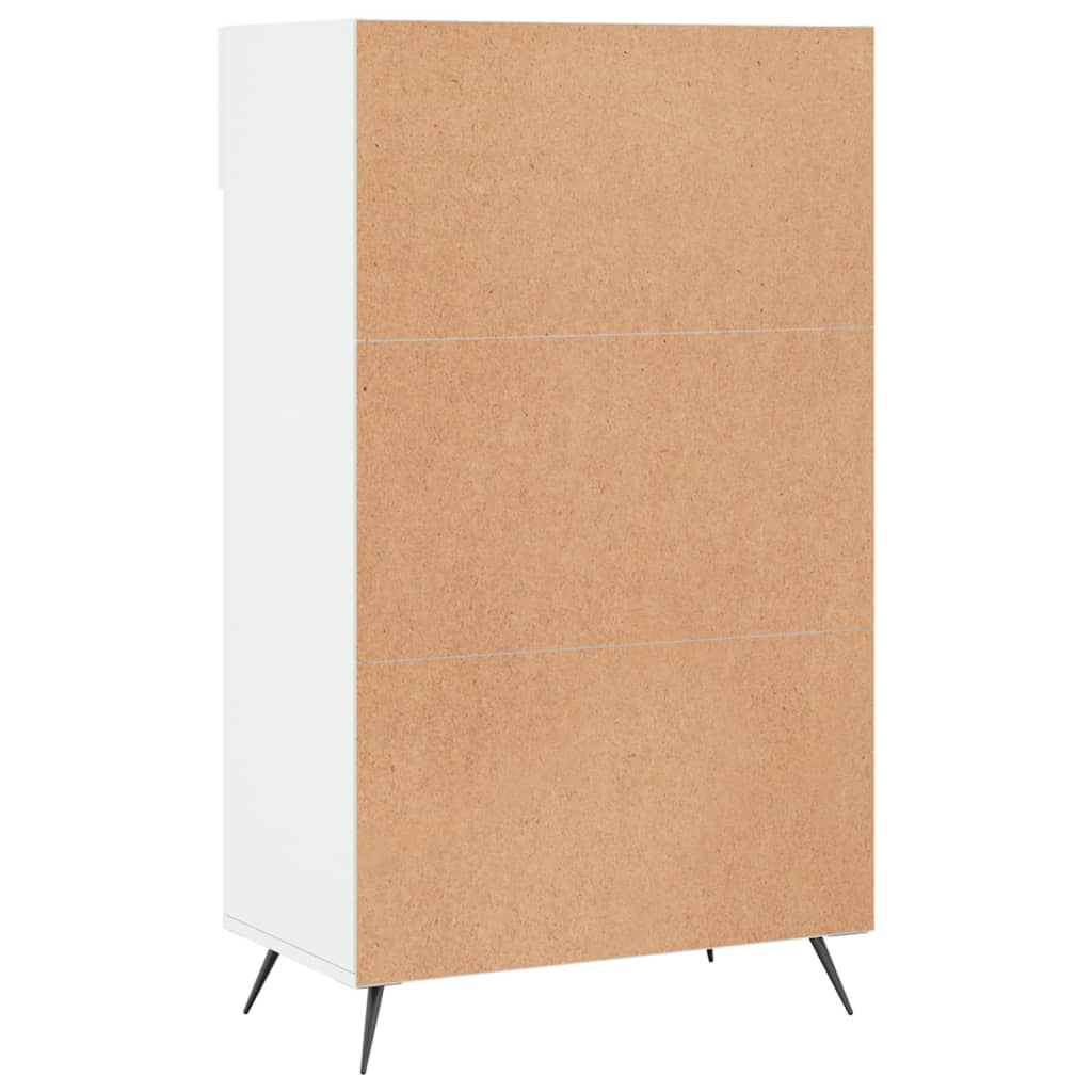 Schuhschrank Hochglanz-Weiß 60x35x105 cm Holzwerkstoff