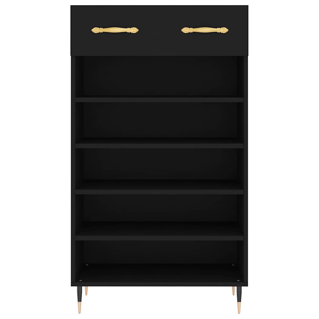 Schuhschrank Schwarz 60x35x105 cm Holzwerkstoff