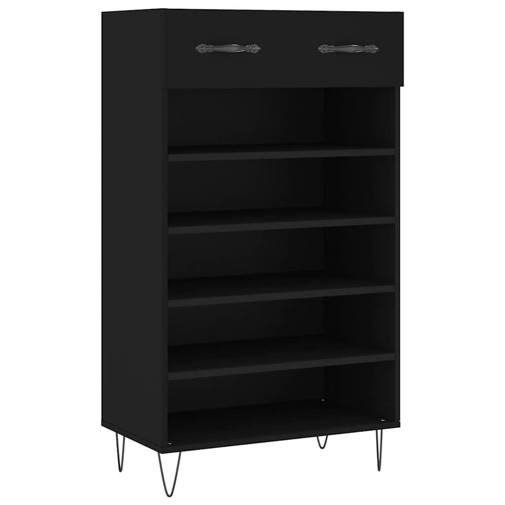 Schuhschrank Schwarz 60x35x105 cm Holzwerkstoff