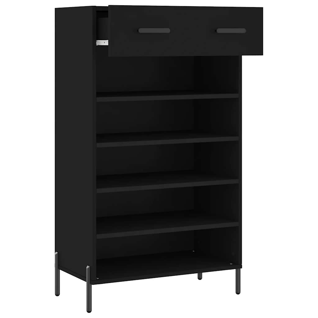 Schuhschrank Schwarz 60x35x105 cm Holzwerkstoff