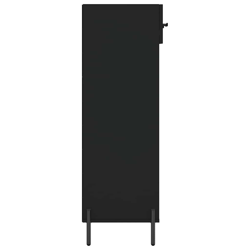 Schuhschrank Schwarz 60x35x105 cm Holzwerkstoff