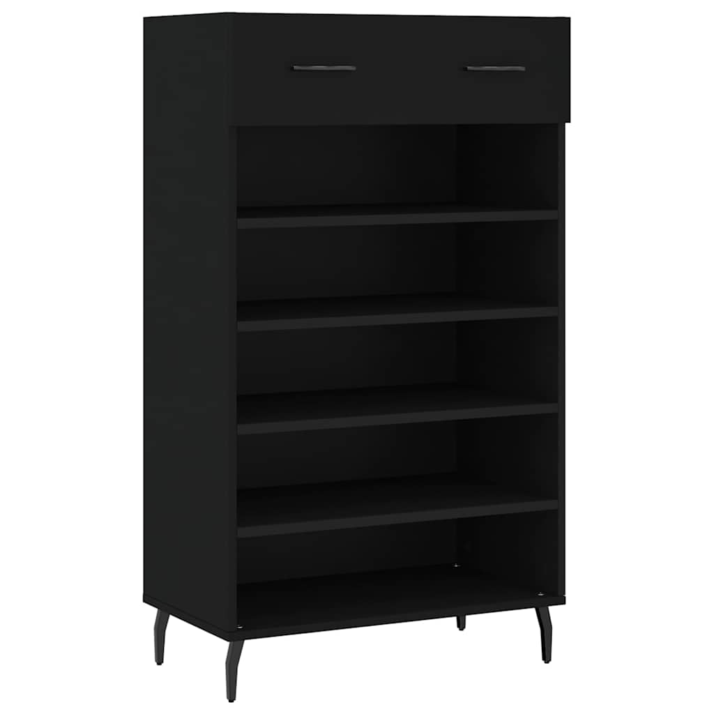 Schuhschrank Schwarz 60x35x105 cm Holzwerkstoff