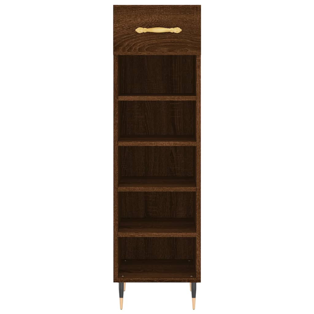 Schuhschrank Braun Eichen-Optik 30x35x105 cm Holzwerkstoff