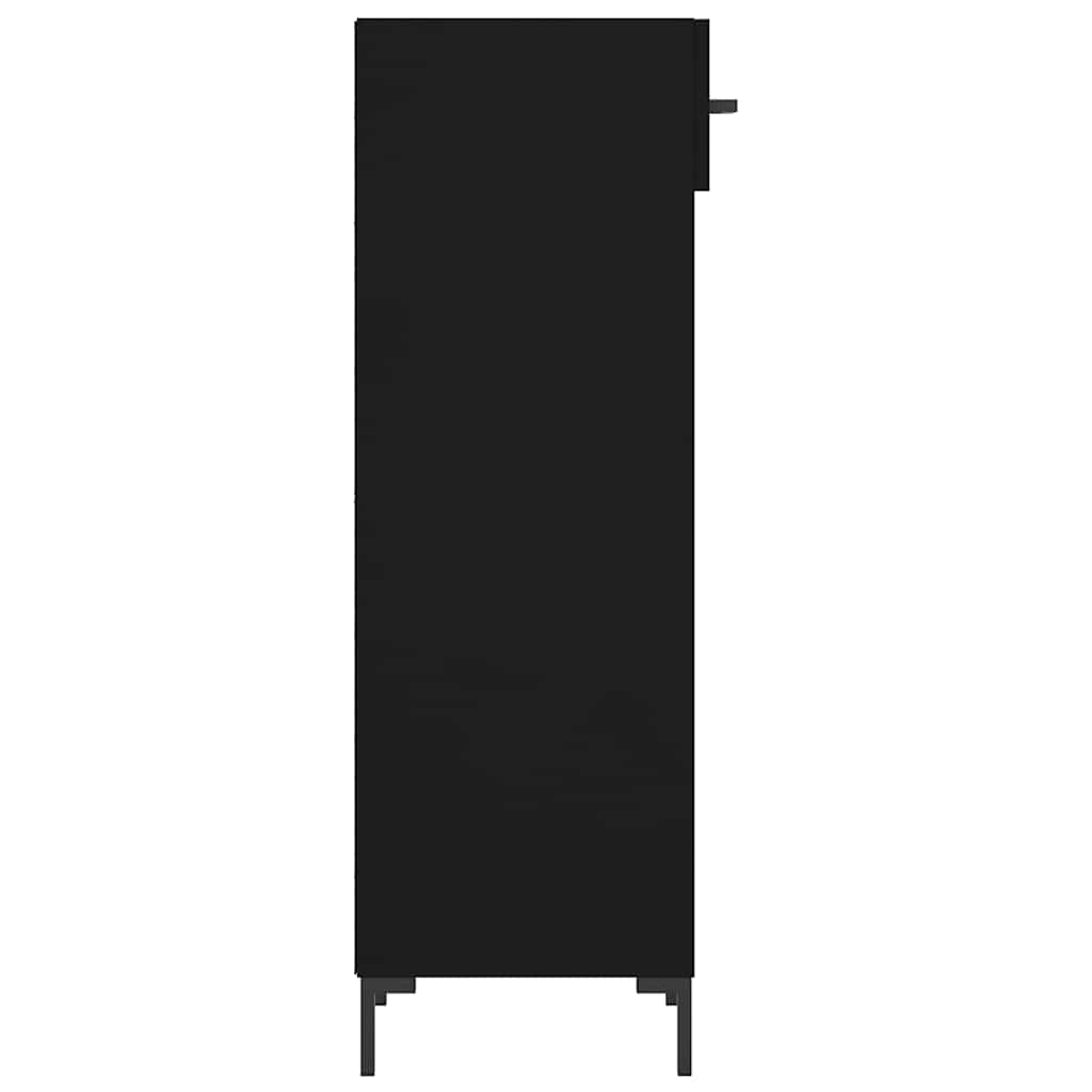Schuhschrank Schwarz 30x35x105 cm Holzwerkstoff