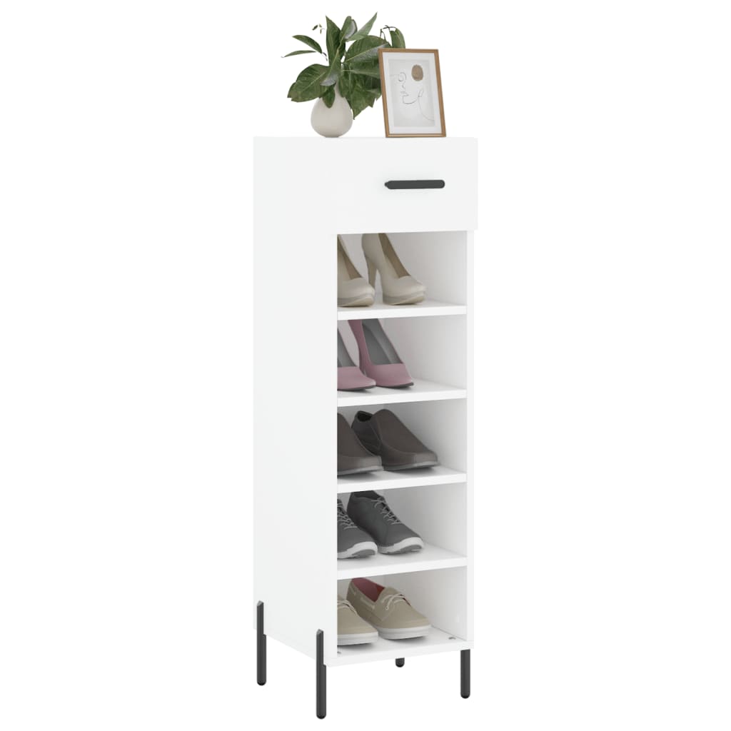 Schuhschrank Weiß 30x35x105 cm Holzwerkstoff