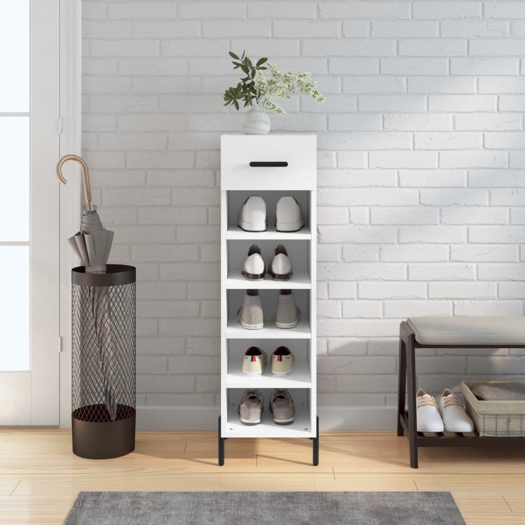 Schuhschrank Weiß 30x35x105 cm Holzwerkstoff