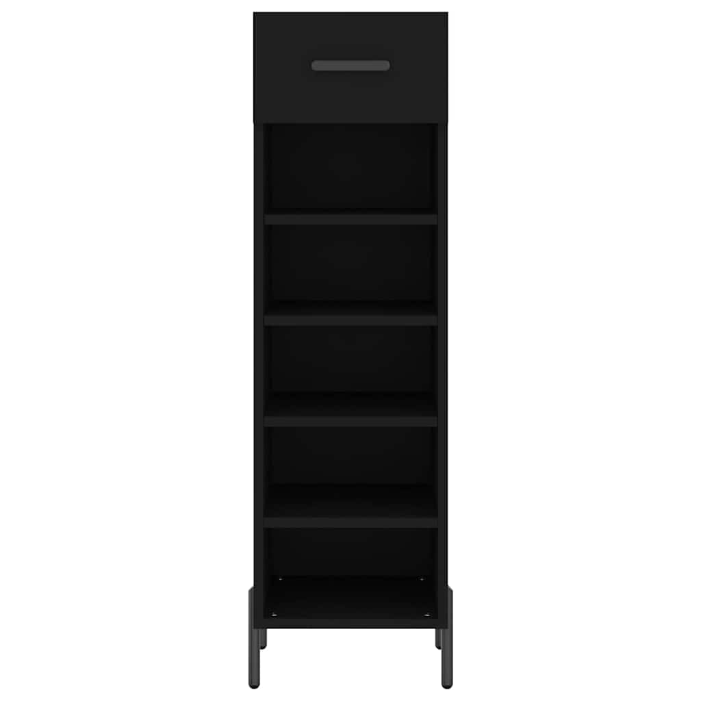 Schuhschrank Schwarz 30x35x105 cm Holzwerkstoff