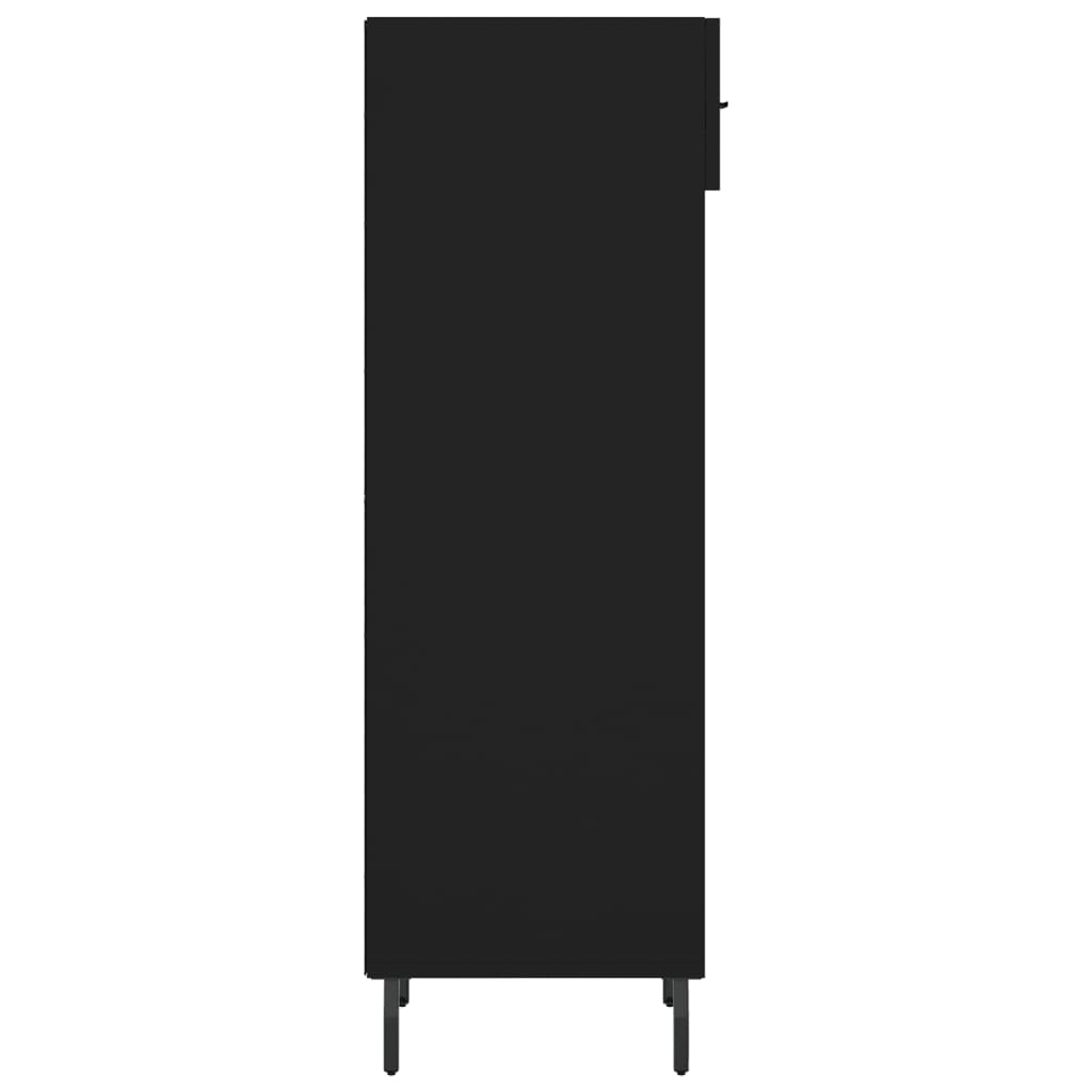Schuhschrank Schwarz 30x35x105 cm Holzwerkstoff