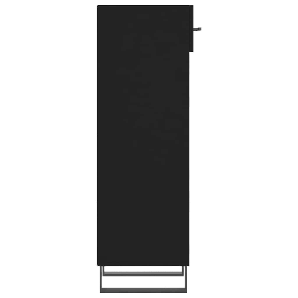 Schuhschrank Schwarz 30x35x105 cm Holzwerkstoff