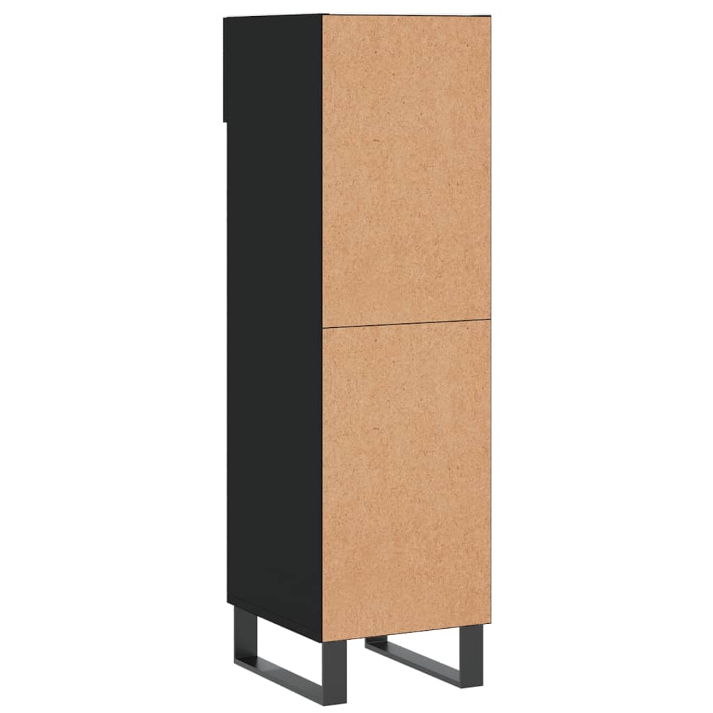 Schuhschrank Schwarz 30x35x105 cm Holzwerkstoff