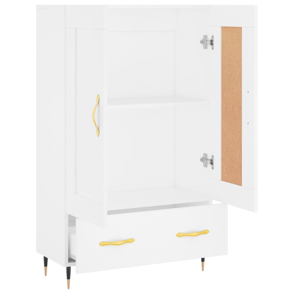Highboard Weiß 69,5x31x115 cm Holzwerkstoff