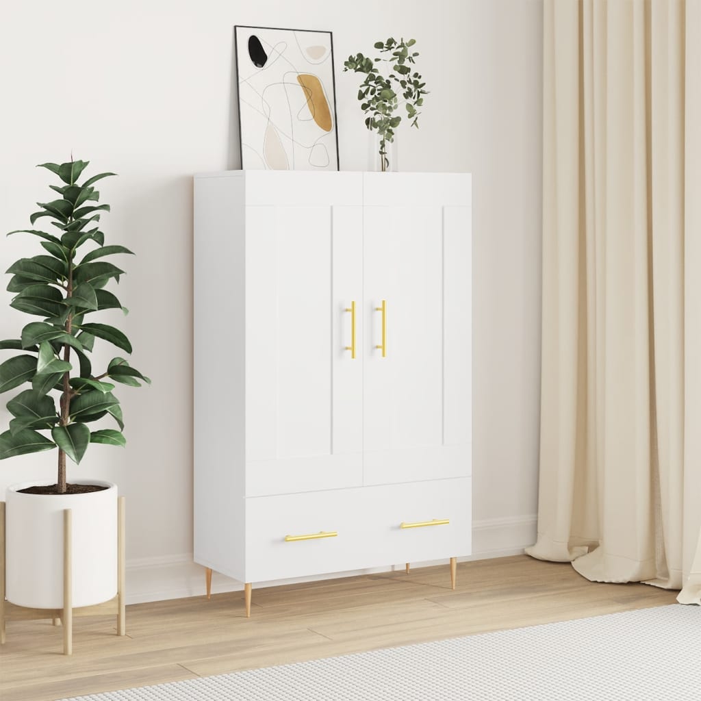 Highboard Weiß 69,5x31x115 cm Holzwerkstoff