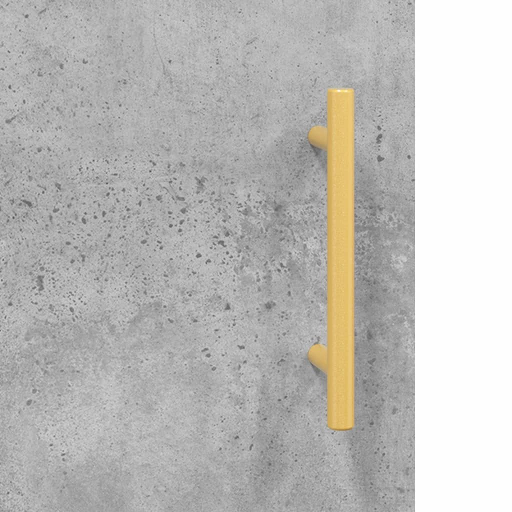 Highboard Betongrau 69,5x31x115 cm Holzwerkstoff