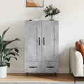 Highboard Betongrau 69,5x31x115 cm Holzwerkstoff
