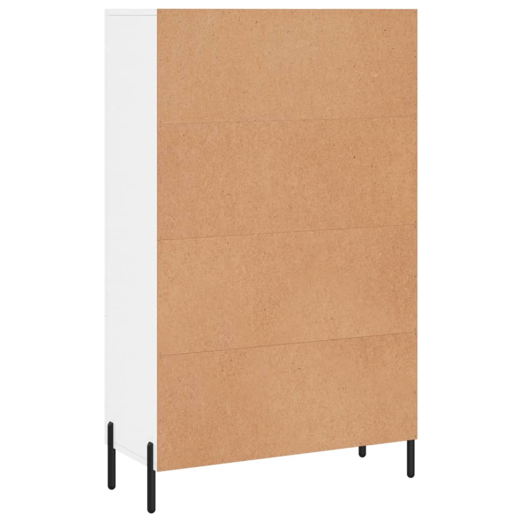 Highboard Hochglanz-Weiß 69,5x31x115 cm Holzwerkstoff