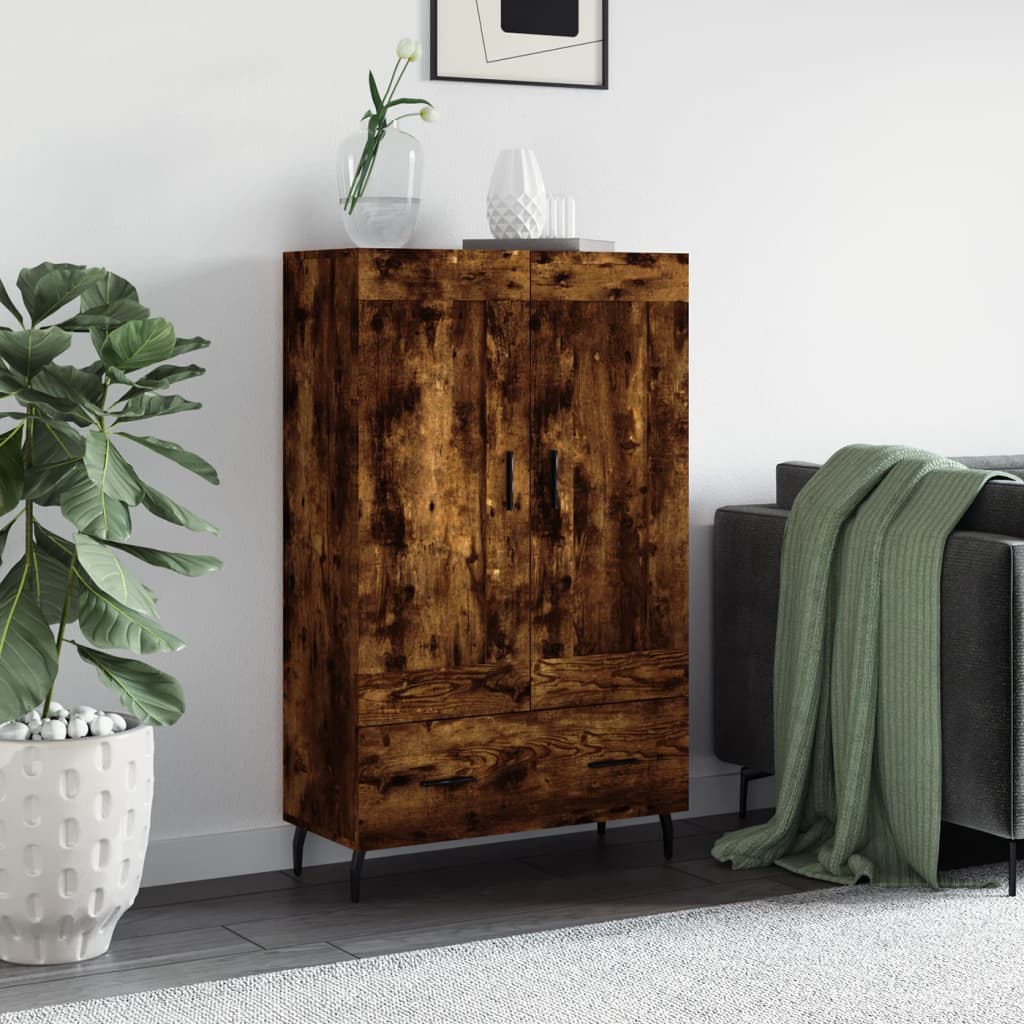 Highboard Räuchereiche 69,5x31x115 cm Holzwerkstoff