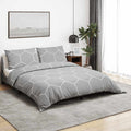 Bettwäsche-Set Grau 240x220 cm Baumwolle