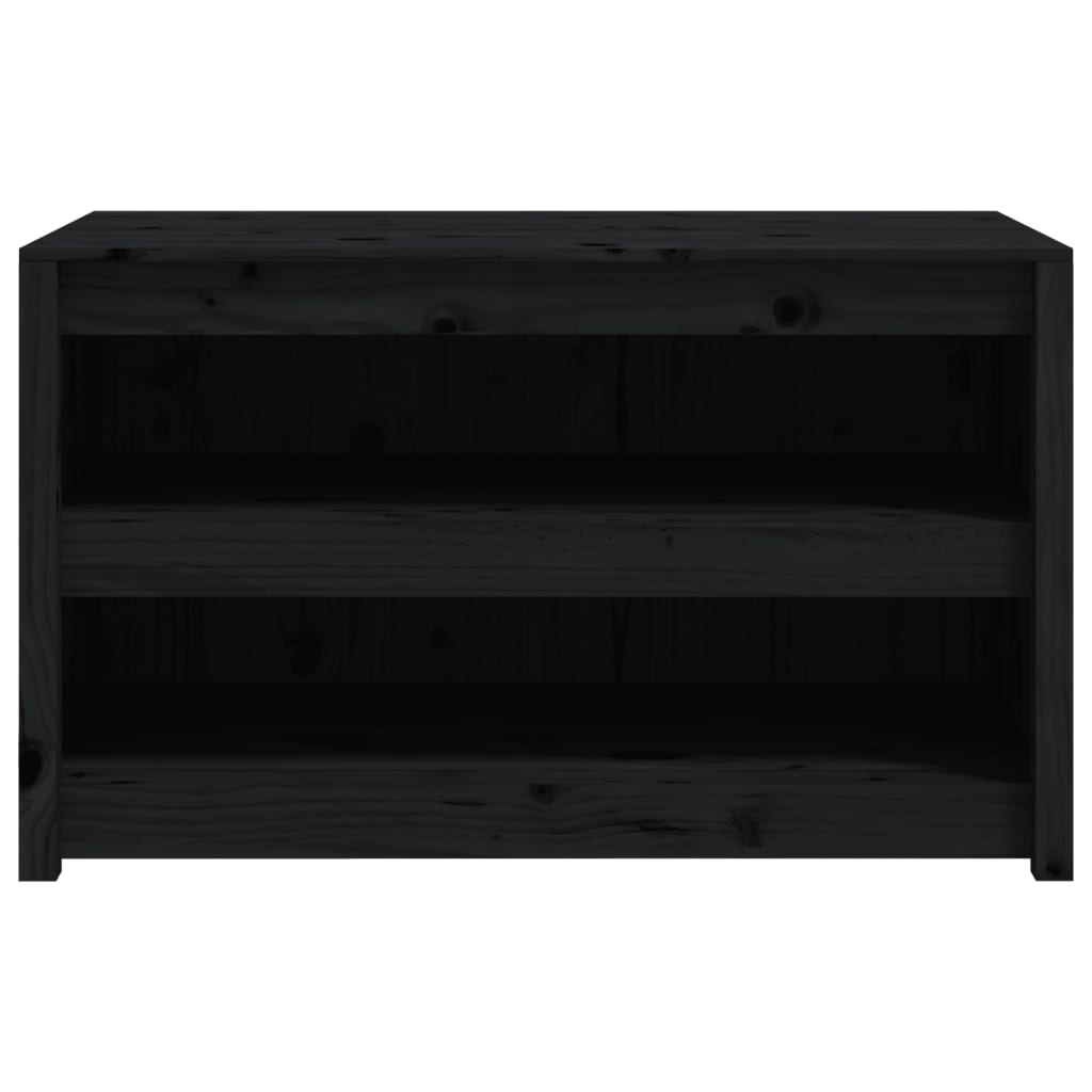 Outdoor-Küchenschrank MEPPEL Schwarz 106x55x64 cm Massivholz Kiefer