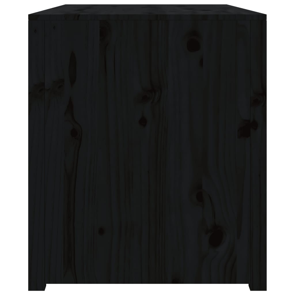 Outdoor-Küchenschrank MEPPEL Schwarz 106x55x64 cm Massivholz Kiefer